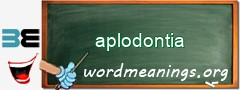 WordMeaning blackboard for aplodontia